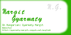 margit gyarmaty business card